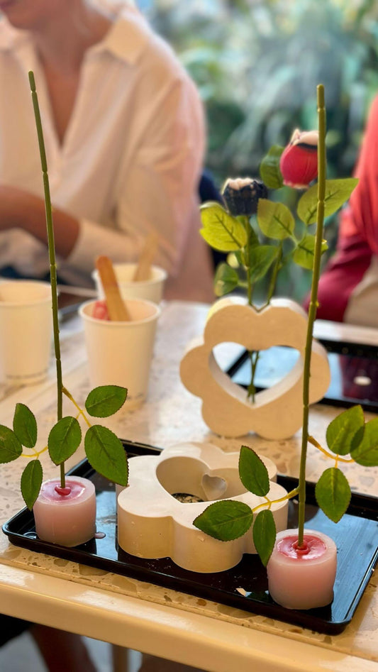 2026 //STONE CAST VASE & WAX MELT FLOWER WORKSHOP // SAT 14 FEB