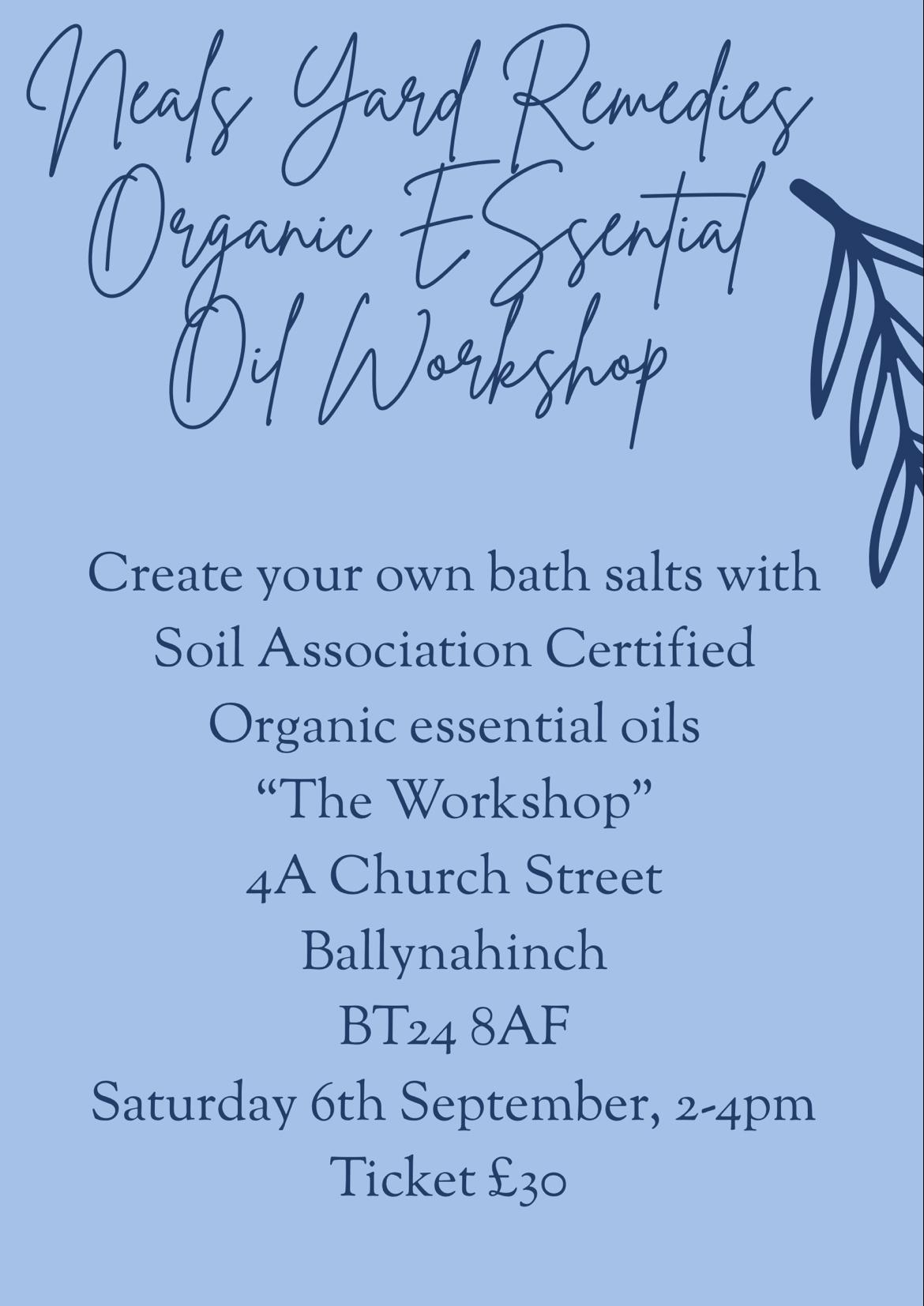 2025 ORGANIC BATH & BODY WORKSHOP // SAT 6th SEPTEMBER