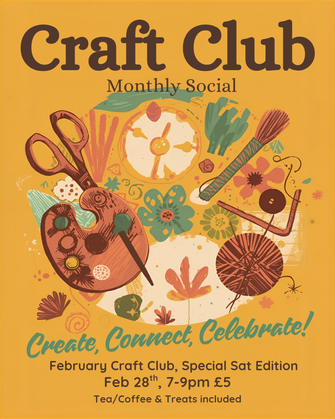 FEBRUARY CRAFT CLUB – Special Saturday Edition!